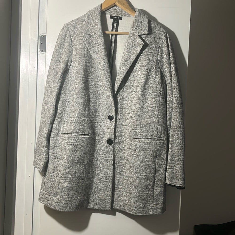 Heathered Gray Blazer Torrid Size 1